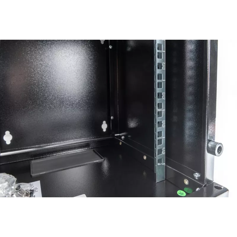 DIGITUS seinakinnituskapp 254 mm (10 tolli) 6U seinakinnituskapp 330x312x300 mm, värv must (RAL 9005)