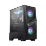 MSI MAG FORGE 100R keskmise suurusega torniga mänguriarvutikorpus 'Must, 2x 120 mm ARGB PWM ventilaator, 1x 120 mm ventilaator, 1-6 ARGB jaotur, Mystic Light Sync, karastatud klaasist paneel, ATX, mATX, mini-ITX'