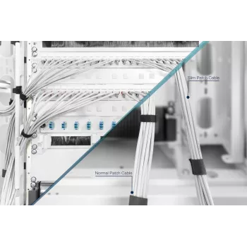 DIGITUS õhuke patch-kaabel - CAT6 - U/FTP - Snagless - Cu - 10m - hall