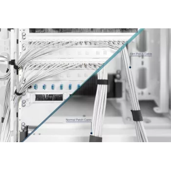 DIGITUS õhuke patch-kaabel - CAT6A - U/FTP - Snagless - Cu - 10 m - hall