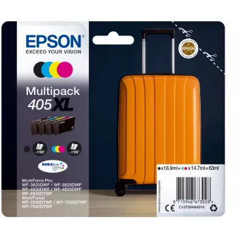 Epson 405XL DURABrite Ultra tindikassett 1 tk originaal suure (XL) mahutavusega must, tsüaan, magenta, kollane