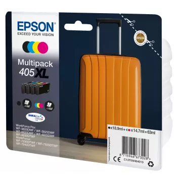 Epson 405XL DURABrite Ultra tindikassett 1 tk originaal suure (XL) mahutavusega must, tsüaan, magenta, kollane
