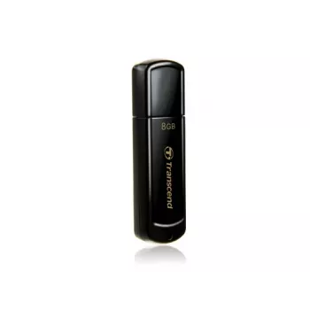 TRANSCEND Jetflash 350 - 8 GB USB-mälupulk - USB 2.0 - must
