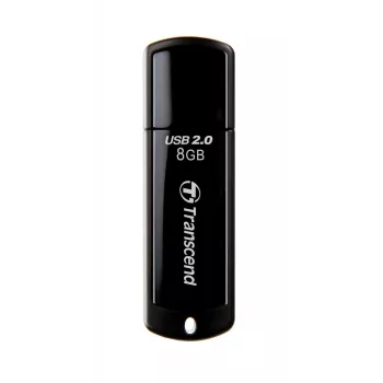TRANSCEND Jetflash 350 - 8 GB USB-mälupulk - USB 2.0 - must