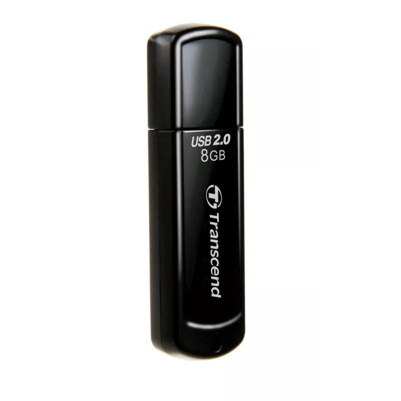 TRANSCEND Jetflash 350 - 8 GB USB-mälupulk - USB 2.0 - must