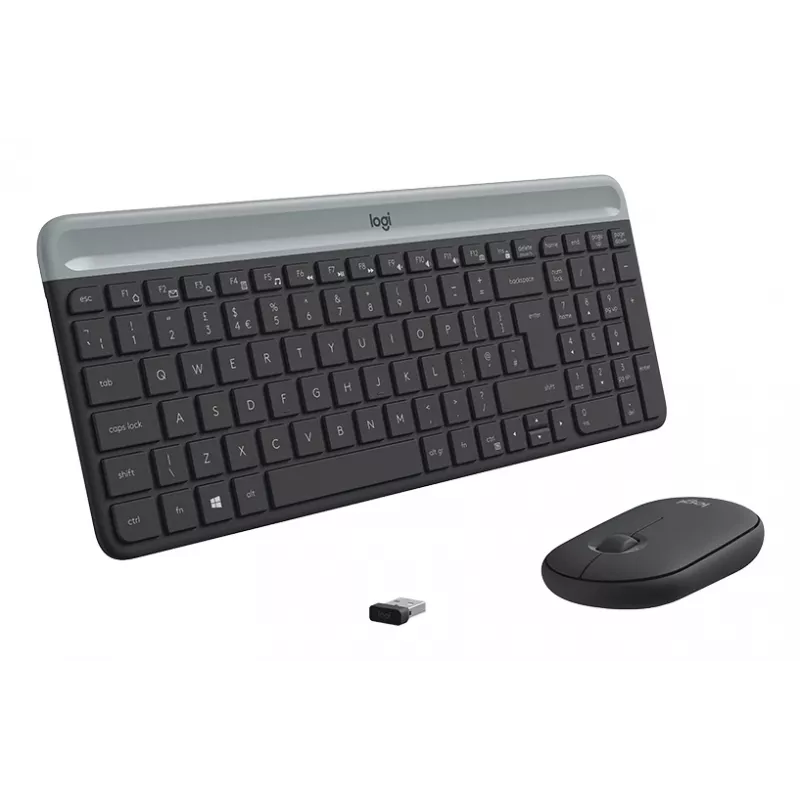 LOGITECH Õhuke juhtmevaba klaviatuuri-hiire komplekt Mk470 - Grafiit - Saksa Qwertz