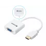 Sandberg HDMI-VGA-muundur, VGA (D-Sub), HDMI tüüp A (standard), isane, emane, valge, RoHS