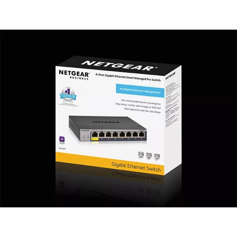 NETGEAR GS108Tv3 hallatav L2 Gigabit Ethernet (10/100/1000) Hall