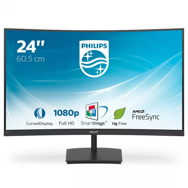 Philips E Line 241E1SC/00 arvutimonitor 59,9 cm (23,6 tolli) 1920 x 1080 pikslit Full HD LED must