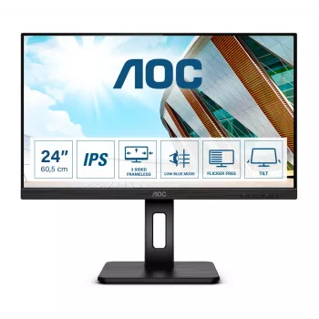 AOC P2 Q24P2Q arvutimonitor 60,5 cm (23,8 tolli) 2560 x 1440 pikslit Quad HD LED must