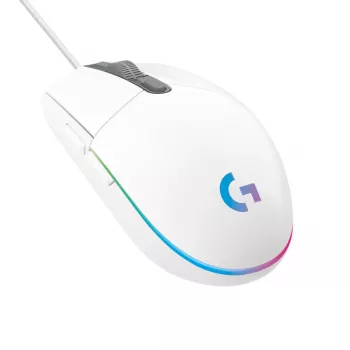 LOGITECH G203 Lightsync mänguhiir USB Valge