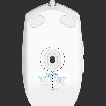 LOGITECH G203 Lightsync mänguhiir USB Valge