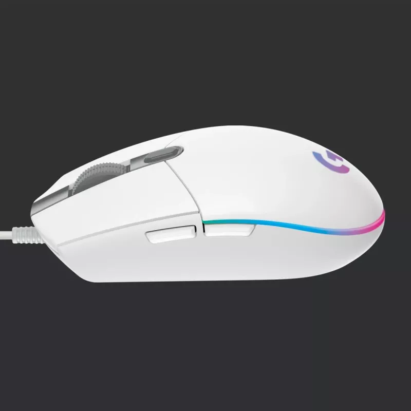 LOGITECH G203 Lightsync mänguhiir USB Valge