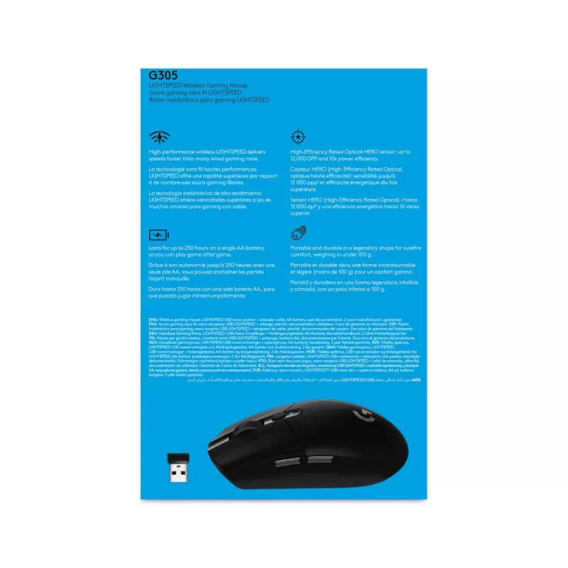 LOGITECH G305 Lightspeed juhtmevaba mängurihiir must Ewr 2