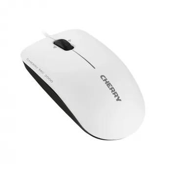CHERRY MC 2000 juhtmega hiir kallutusrattaga, kahvatuhall, USB, mõlemakäeline, IR-LED, USB A-tüüp, 1600 DPI, hall