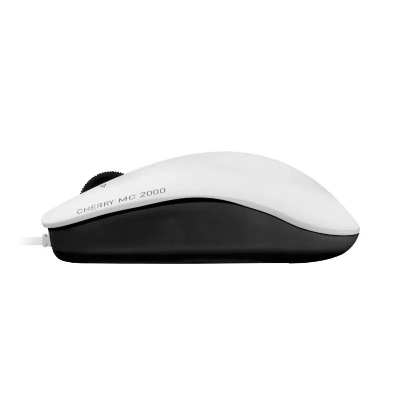 CHERRY MC 2000 juhtmega hiir kallutusrattaga, kahvatuhall, USB, mõlemakäeline, IR-LED, USB A-tüüp, 1600 DPI, hall