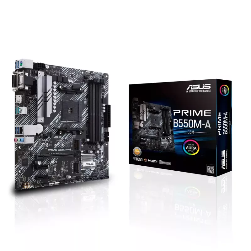 Emaplaat ASUS Prime B550M-A/CSM AMD B550 pesa AM4 micro ATX
