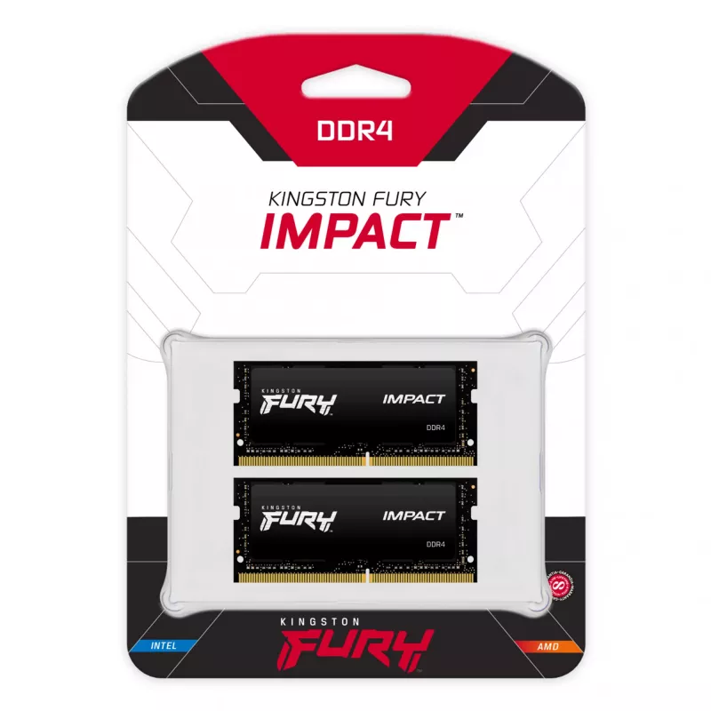 Kingston Technology FURY 64GB 3200MT/s DDR4 CL20 SODIMM (2 komplekt) Impact