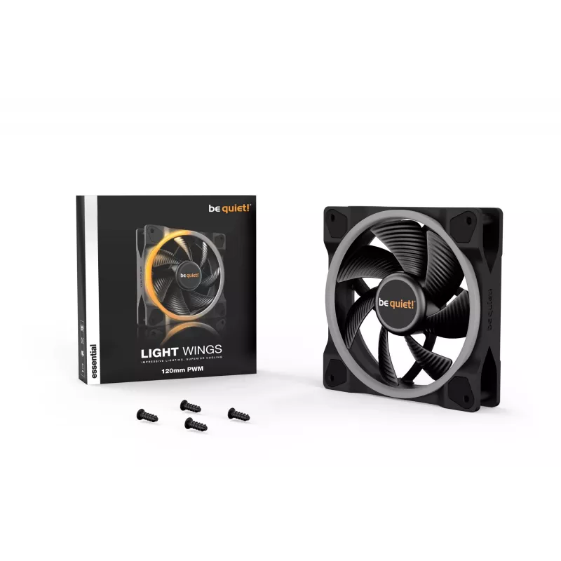 be quiet Light Wings 120mm ARGB PWM ventilaator, must
