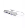 ICY BOX IB-HUB1425-C3 USB 3.2 Gen 1 (3.1 Gen 1) USB-C 5000 Mbit/s Hõbedane