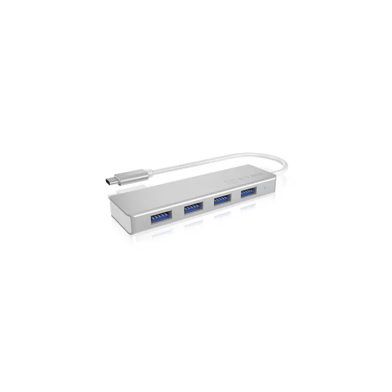 ICY BOX IB-HUB1425-C3 USB 3.2 Gen 1 (3.1 Gen 1) USB-C 5000 Mbit/s Hõbedane