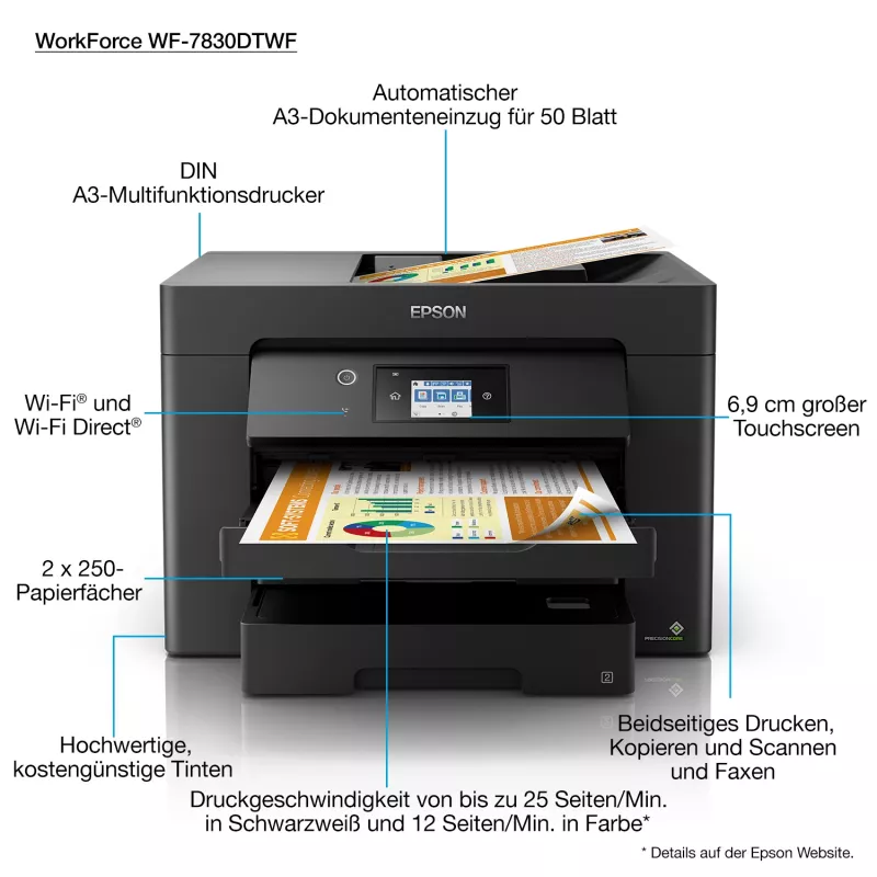 Epson WorkForce WF-7830DTWF tindiprinter A3 4800 x 2400 DPI Wi-Fi