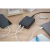 DIGITUS 4-pordiline USB-laadija, 72W 1x USB-C (PD) 5,9,15,20V/3A, 3x USB-A 5V/2.4A, must