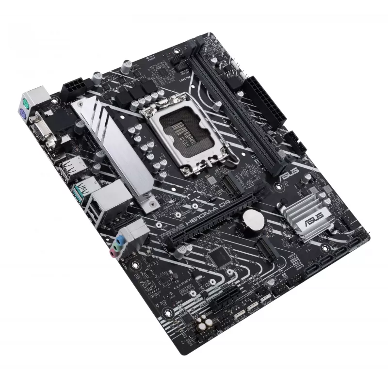 Emaplaat ASUS PRIME H610M-A D4-CSM, Intel H610, LGA 1700, micro ATX, DDR4, 2x DIMM, 64GB, 2x M.2, 4x SATA III, HDMI 2.1, DP 1.4