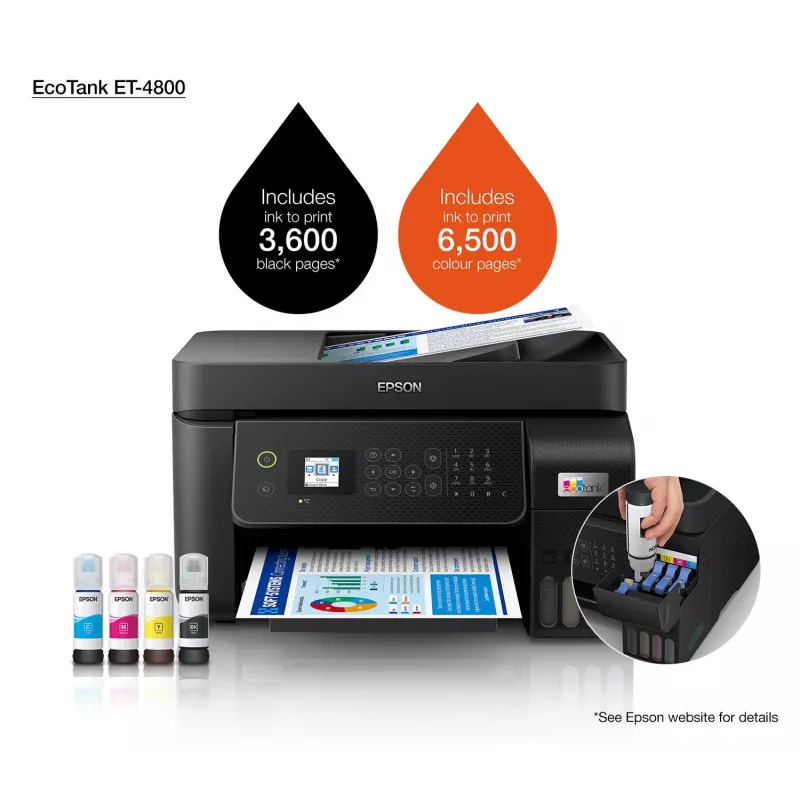 Epson EcoTank ET-4800 tindiprinter A4 5760 x 1440 DPI 33 lk/min Wi-Fi