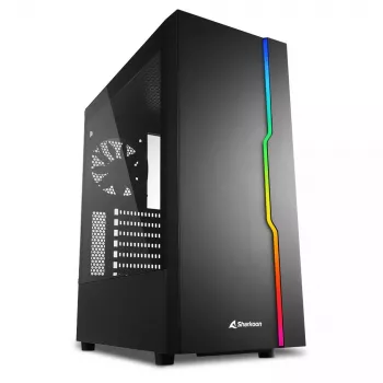 PC-korpus Sharkoon RGB Slider Midi Tower Must