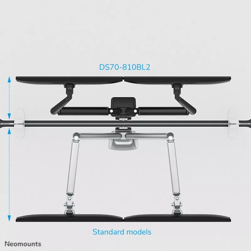 Neomounts DS70-810BL2 monitori käsi 17-32 tolli - gaasivedru - ruumisäästlik - 180°-stopp