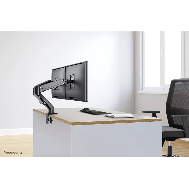 Neomounts DS70-700BL2 Monitor arm 17-27 inch - gas spring, Clamp, 7 kg, 43.2 cm (17 inch), 68.6 cm (27 inch), 100 x 100 mm, Must