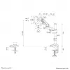 Neomounts DS70-750BL1 monitori käsi 17-27 tolli - gaasvedru, klamber/läbiviigukinnitus, 7 kg, 43,2 cm (17 tolli), 68,6 cm (27 tolli), 100 x 100 mm, must
