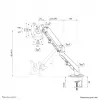 Neomounts DS70-700BL1 monitori vars 17-27 tolli - gaasvedru, klamber, 7 kg, 43,2 cm (17 tolli), 68,6 cm (27 tolli), 100 x 100 mm, must