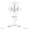 Neomounts NM-M1700Must TV trolley 32-75 inch, Must, Fixed floor stand, Steel, 50 kg, 81.3 cm (32 inch), 190.5 cm (75 inch)