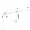 Neomounts FPMA-D550D3Must monitori kinnitusvarre 10-27 tolli, klamber/tihvt, 6 kg, 25,4 cm (10 tolli), 68,6 cm (27 tolli), 100 x 100 mm, must