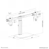 Neomounts FPMA-D865DMust Monitorijalg 10-27 tolli - gaasivedrustus