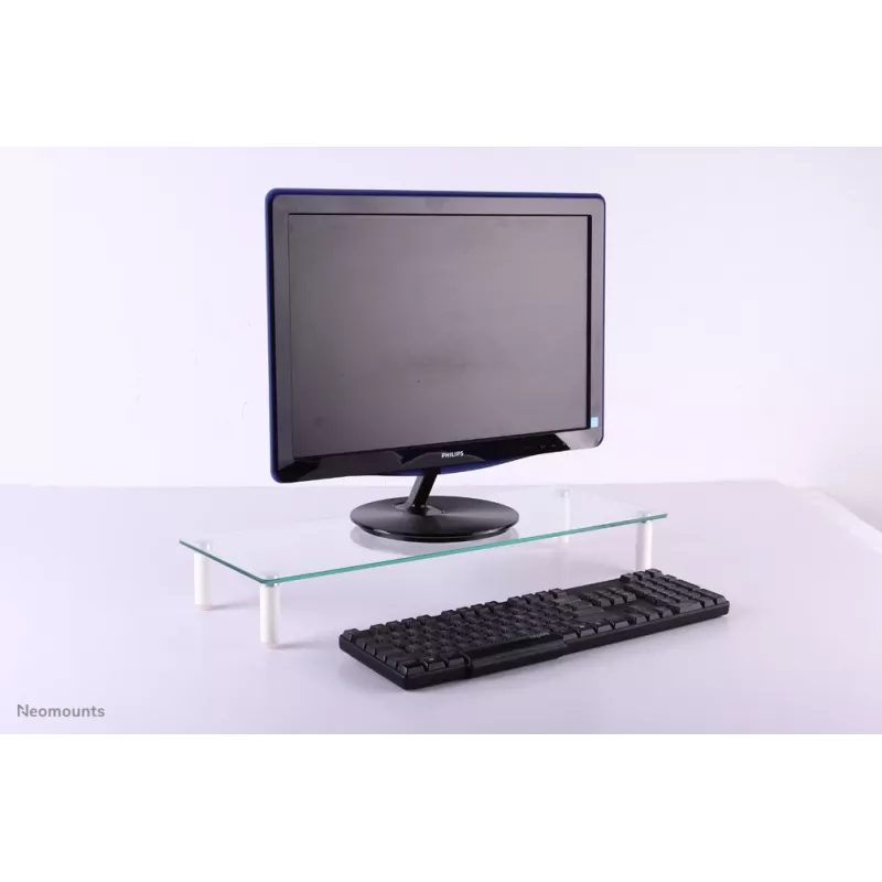 Neomounts NSMONITOR10 Monitor/laptop riser - universal, 25 kg, Height adjustment, Transparent