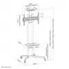 Neomounts PLASMA-M1700E teleririiul 32-70 tolli, must, kaasaskantav põrandaalus, teras, 50 kg, 81,3 cm (32 tolli), 177,8 cm (70 tolli)