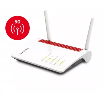 Karp FRITZ 6850 5G traadita ruuter Gigabit Ethernet Kaheriba (2,4 GHz / 5 GHz) Must, Punane, Valge