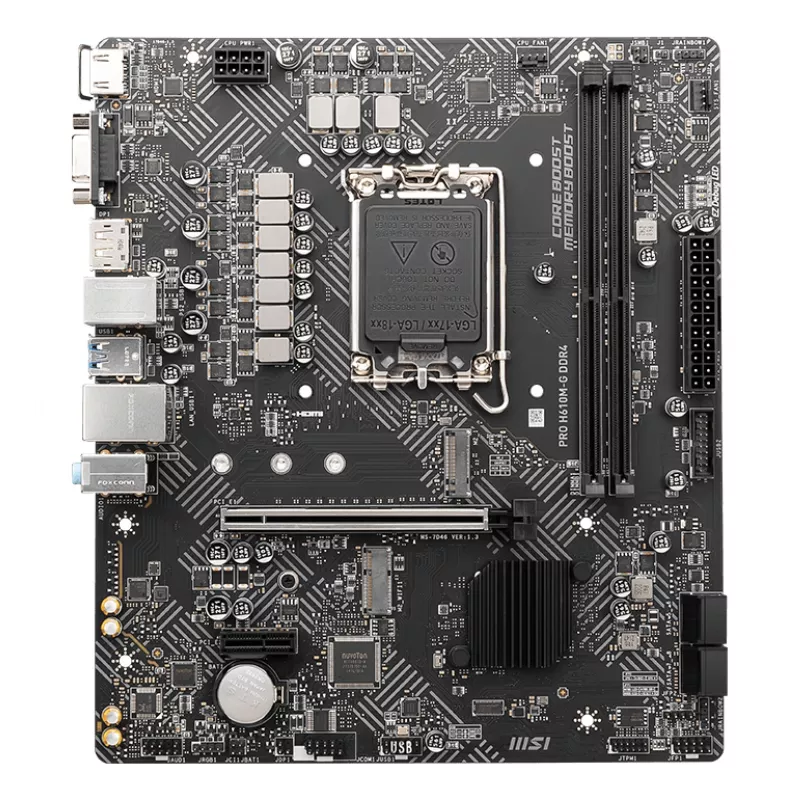MSI PRO H610M-G DDR4 emaplaat Intel H610 LGA 1700 micro ATX