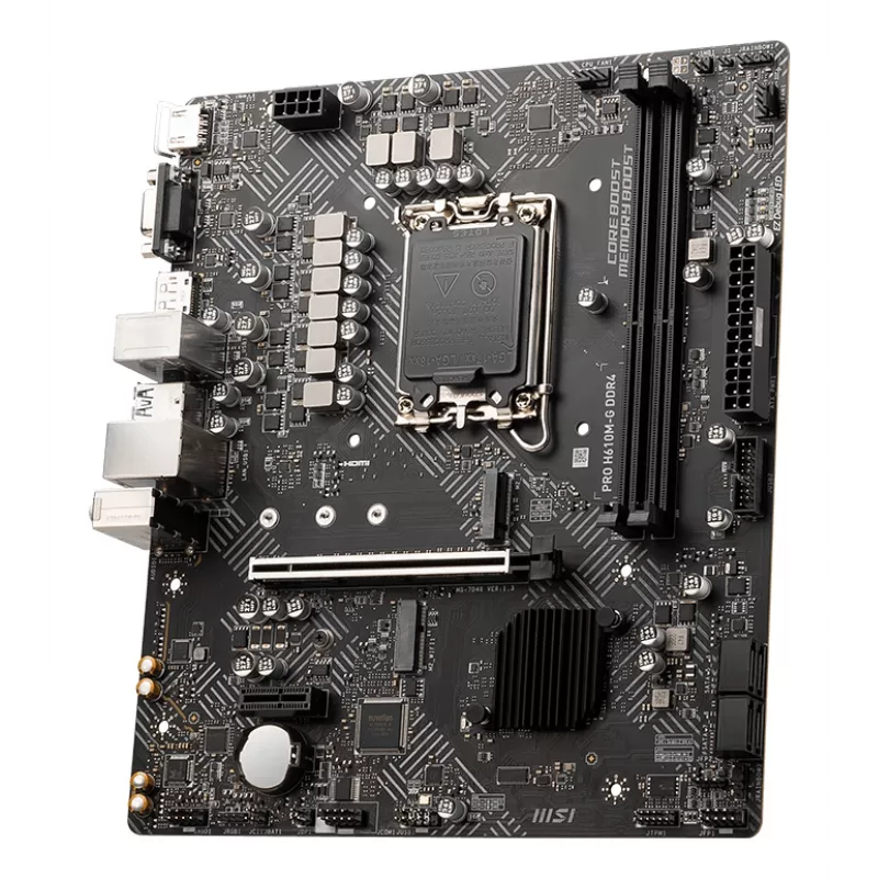 MSI PRO H610M-G DDR4 emaplaat Intel H610 LGA 1700 micro ATX