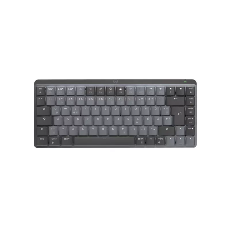 LOGITECH Mx Mechanical Mini Minimalistlik juhtmevaba valgustatud klaviatuur - grafiithall, taktiilne vaikne, QWERTZ, saksa keel