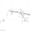 Neomounts NM-D775DX3Must monitorihoidik 17-27 tolli - gaasvedru - Topfix - 180°-peatus