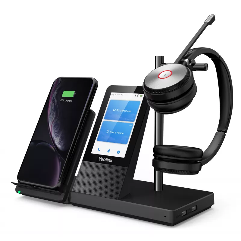 Yealink WH66 Dual UC-DECT juhtmeta peakomplekt, juhtmeta, kontor/kõnekeskus, 20 - 20000 Hz, 127 g, peakomplekt, must
