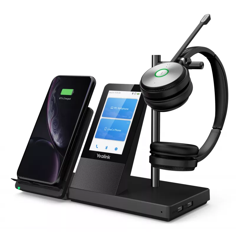 Yealink WH66 Dual UC-DECT juhtmeta peakomplekt, juhtmeta, kontor/kõnekeskus, 20 - 20000 Hz, 127 g, peakomplekt, must