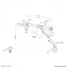 Neomounts DS75-450BL2 Monitori käsi 17-32 tolli - gaasivedru - Topfix - 180°-piirik