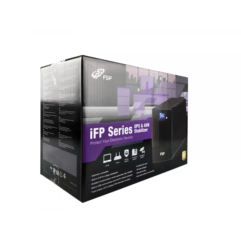 FSP iFP 1500 katkematu toiteallikas (UPS) Liini interaktiivne 1,5 kVA 900 W 2 vahelduvvoolupesa