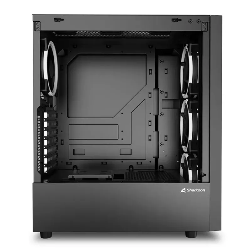 PC-korpus Sharkoon RGB Wave Lauaarvuti Must