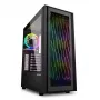 PC-korpus Sharkoon RGB Wave Lauaarvuti Must